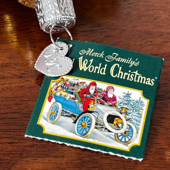 Old World Christmas "Holy Cross" Glass Ornament 2010 w/ Tag Gold & Silver Merck - Picture 6 of 8